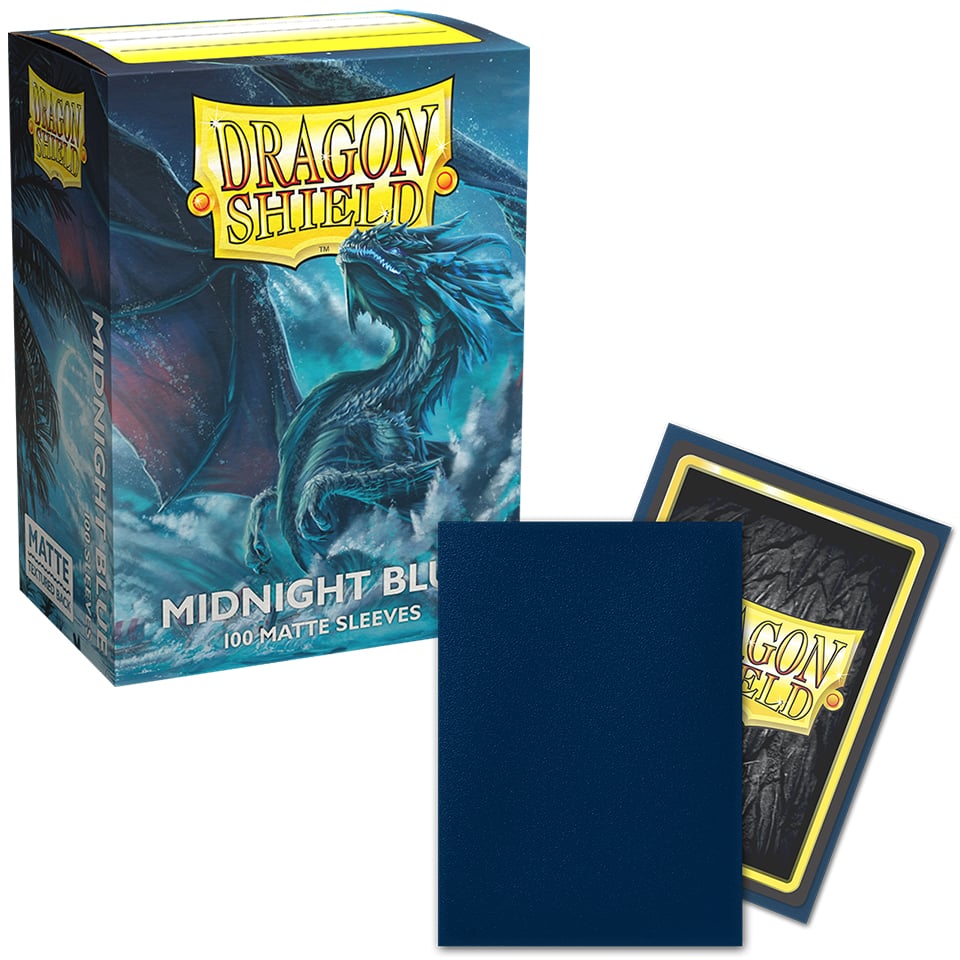 Dragon Shields: (100) Matte - Midnight Blue (DISPLAY 10) – BAM Cards