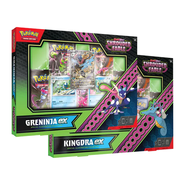 Pokemon TCG: Scarlet & Violet - Shrouded Fable Kingdra ex / Greninja e BAM Cards Pokemon TCG: Scarlet & Violet - Shrouded Fable Kingdra ex / Greninja e BAM Cards