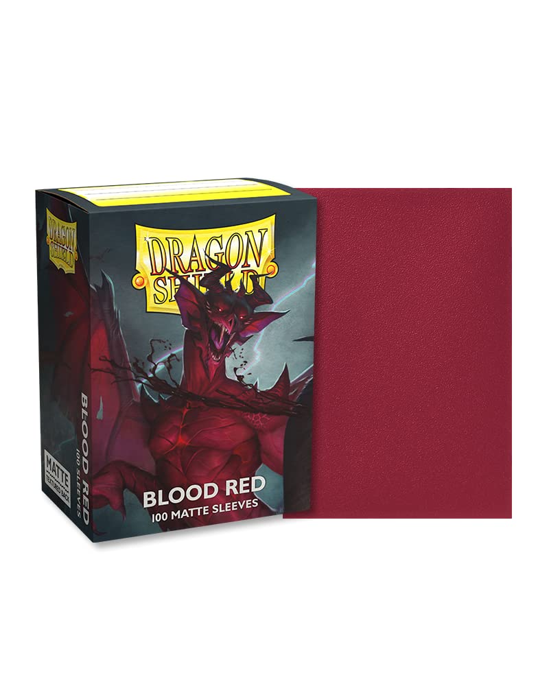 Dragon Shields: (100) Matte - Blood Red (DISPLAY 10)