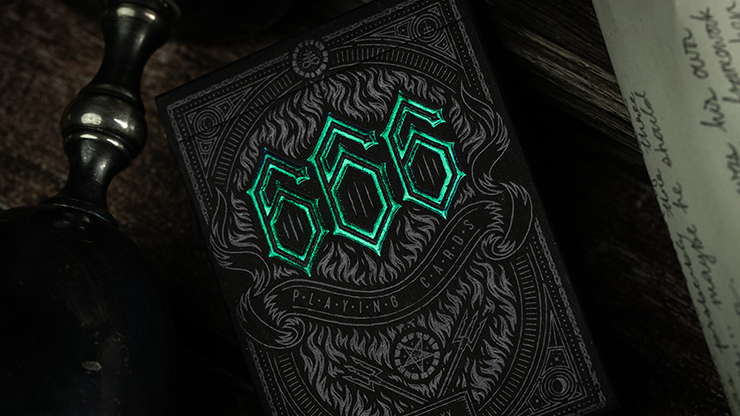 666 Dark Reserves - Green - BAM Playing Cards (5989369184405)