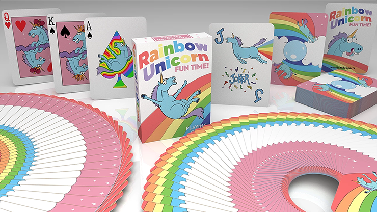 Rainbow Unicorn Fun Time! Playing Cards (6750778818709)