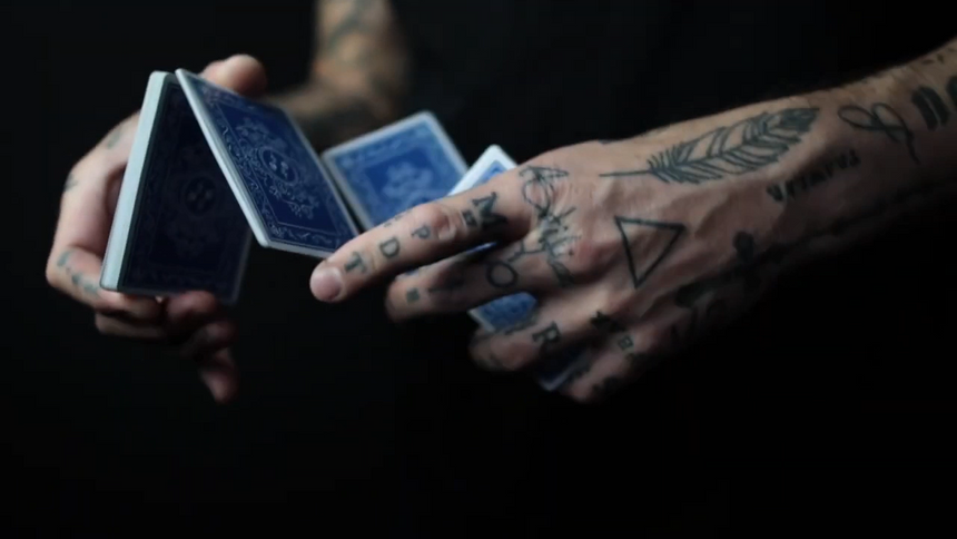 Black Roses Blue Magic Playing Cards (6515693420693)