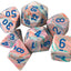Dice Menagerie 10: Poly Festive Pop Art/Blue (7) (7043605037205)
