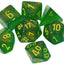 Dice Menagerie 10: Poly Borealis Maple Green/Yellow (7) (7043605168277)