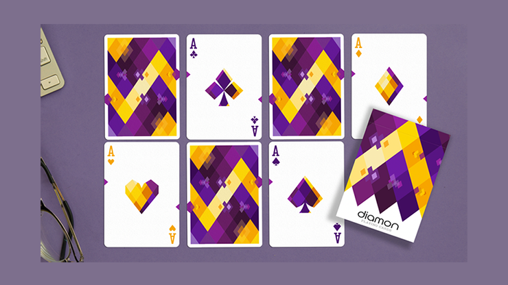 Diamon Playing Cards N° 14 Purple Star Playing Cards (6348117835925)