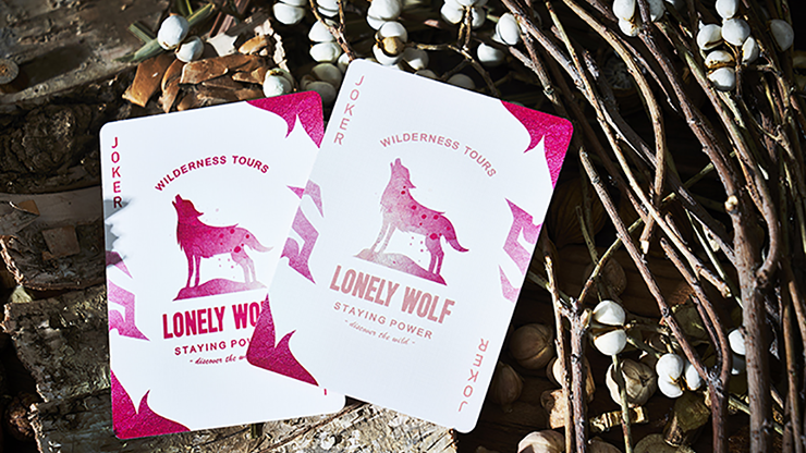 Lonely Wolf (PINK) Playing Cards (6750774591637)