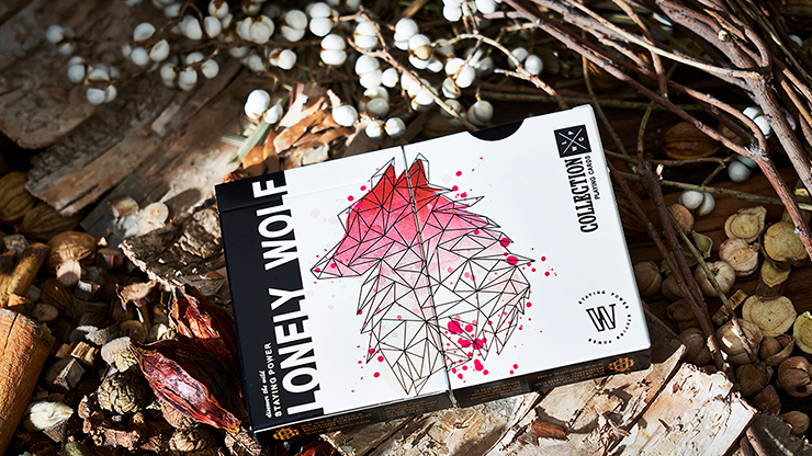 Lonely Wolf (PINK) Playing Cards (6750774591637)