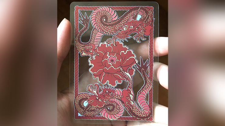 Dragon Transparent Playing Cards (Fire Red) (6769583849621)