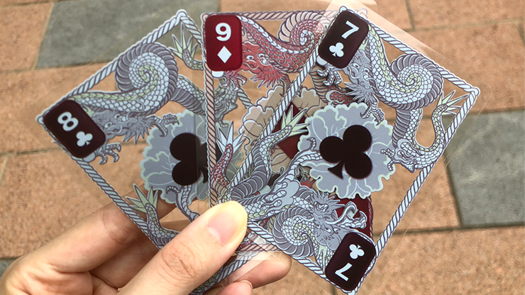 Dragon Transparent Playing Cards (Classic Silver) (6814750277781)