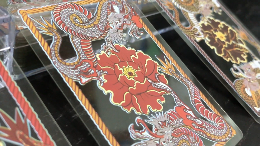 Dragon Transparent Playing Cards (Mighty Black) (6769584963733)