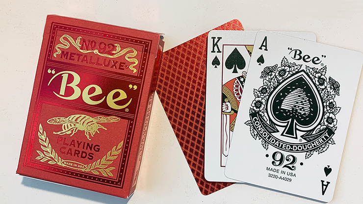 Bee Red MetalLuxe Playing Cards - BAM Playing Cards (6458664059029)