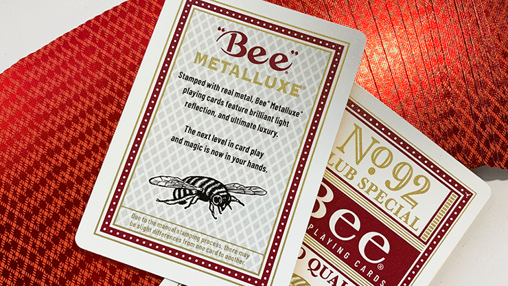 Bee Red MetalLuxe Playing Cards - BAM Playing Cards (6458664059029)