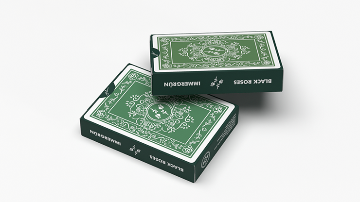 BLACK ROSES IMMERGRÜN Playing Cards (7132909011093)