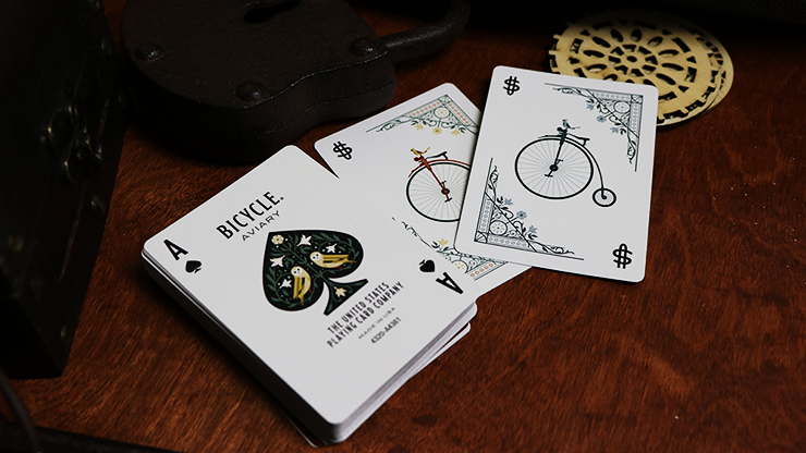 Bicycle Aviary (Orange) Playing Cards (6977696170133)