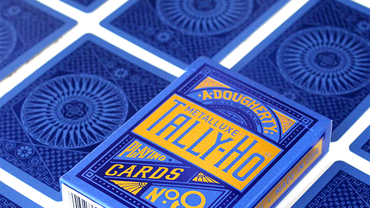 Tally Ho Blue (Circle) MetalLuxe Playing Cards (7180465602709)