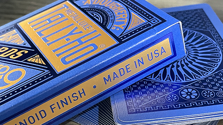 Tally Ho Blue (Circle) MetalLuxe Playing Cards (7180465602709)