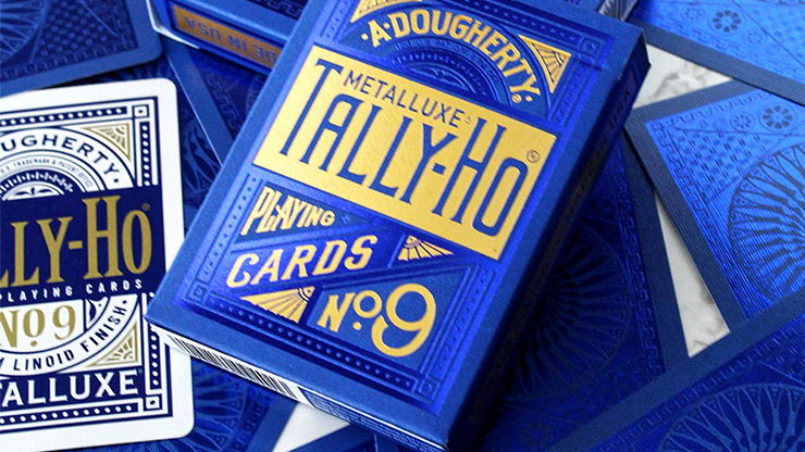 Tally Ho Blue (Circle) MetalLuxe Playing Cards (7180465602709)