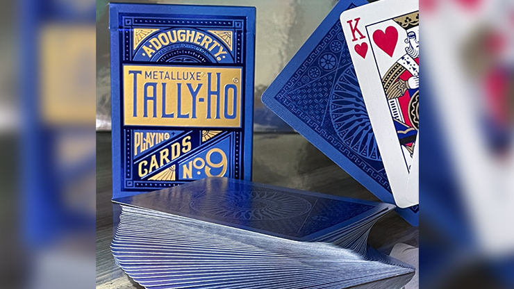 Tally Ho Blue (Circle) MetalLuxe Playing Cards (7180465602709)