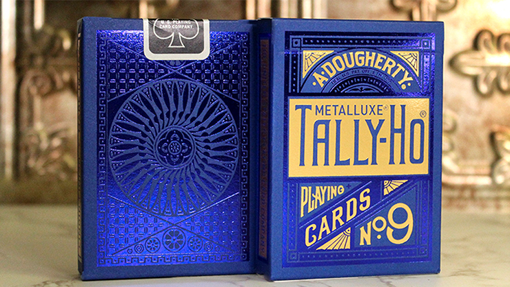 Tally Ho Blue (Circle) MetalLuxe Playing Cards (7180465602709)