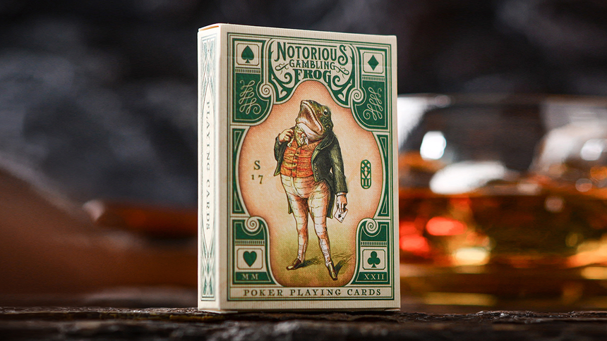Notorious Gambling Frog (Green) Playing Cards