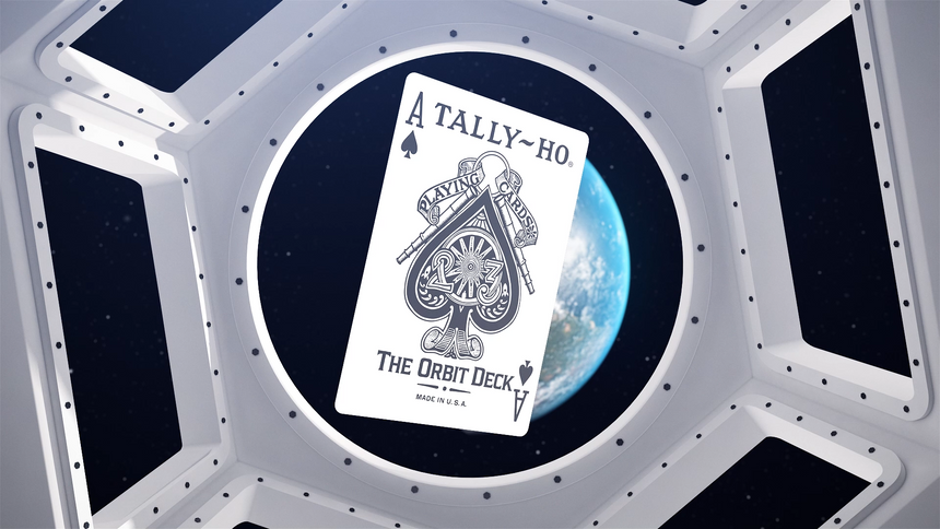 Orbit Tally Ho Circle Back (Blue) Playing Cards