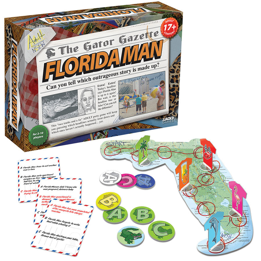 florida man headlines in the shape of florida iPad Case & Skin