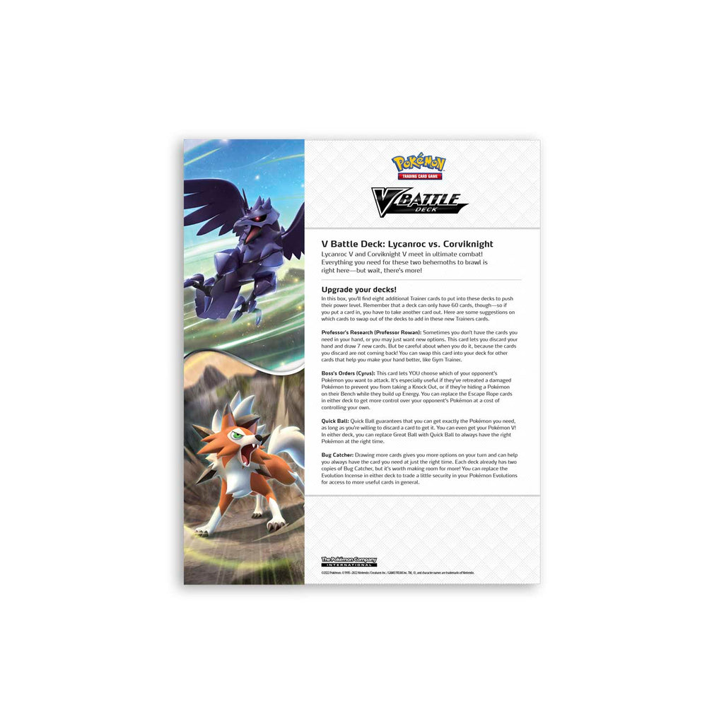 Pokemon: V Battle Deck - Lycanroc vs. Corviknight BAM Cards Pokemon: V Battle Deck - Lycanroc vs. Corviknight BAM Cards