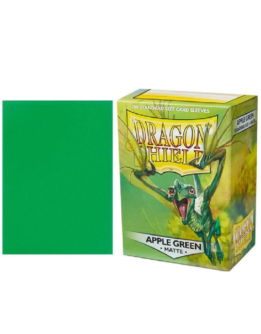 Dragon Shields: (100) Matte Apple Green