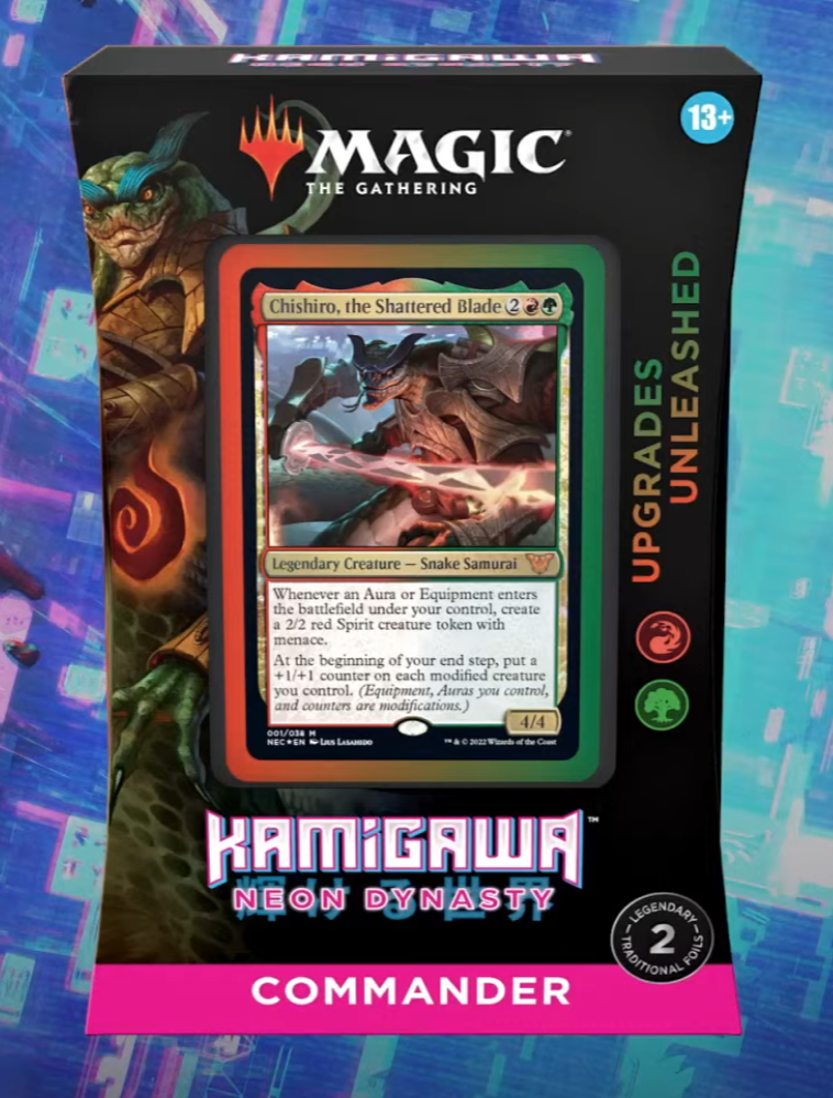 Magic the Gathering CCG: Kamigawa - Neon Dynasty - Upgrades Unleashed - Commander Deck Magic the Gathering CCG: Kamigawa - Neon Dynasty - Upgrades Unleashed - Commander Deck