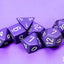 Opaque Purple/White 7-die Set