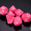 Opaque Pink/White Poly 7-die Set