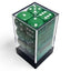 Chessex: Opaque 12D6 Green/ White 16mm