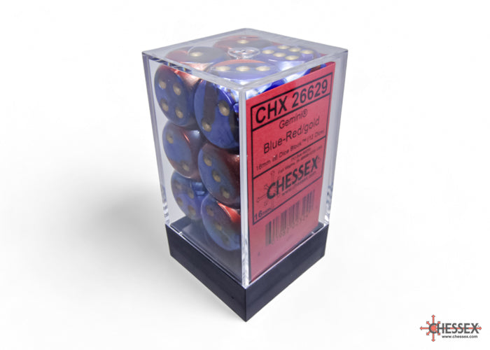 Gemini: 16mm D6 Blue Red/Gold (12)
