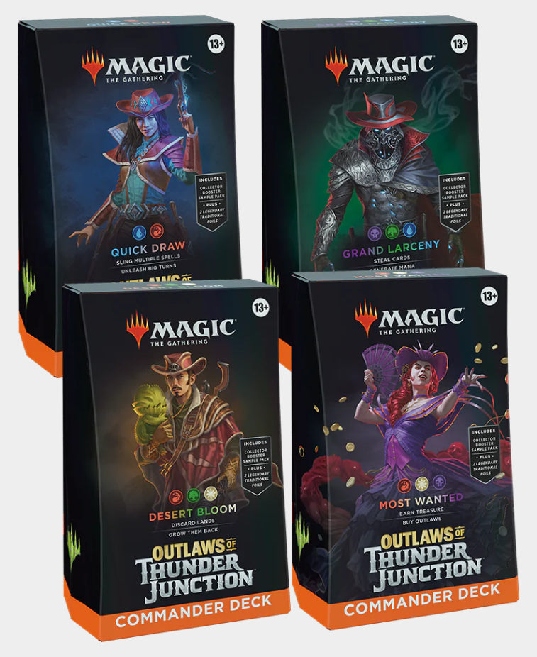 Magic the Gathering CCG: Outlaws of Thunder Junction Commander Deck Carton (4)