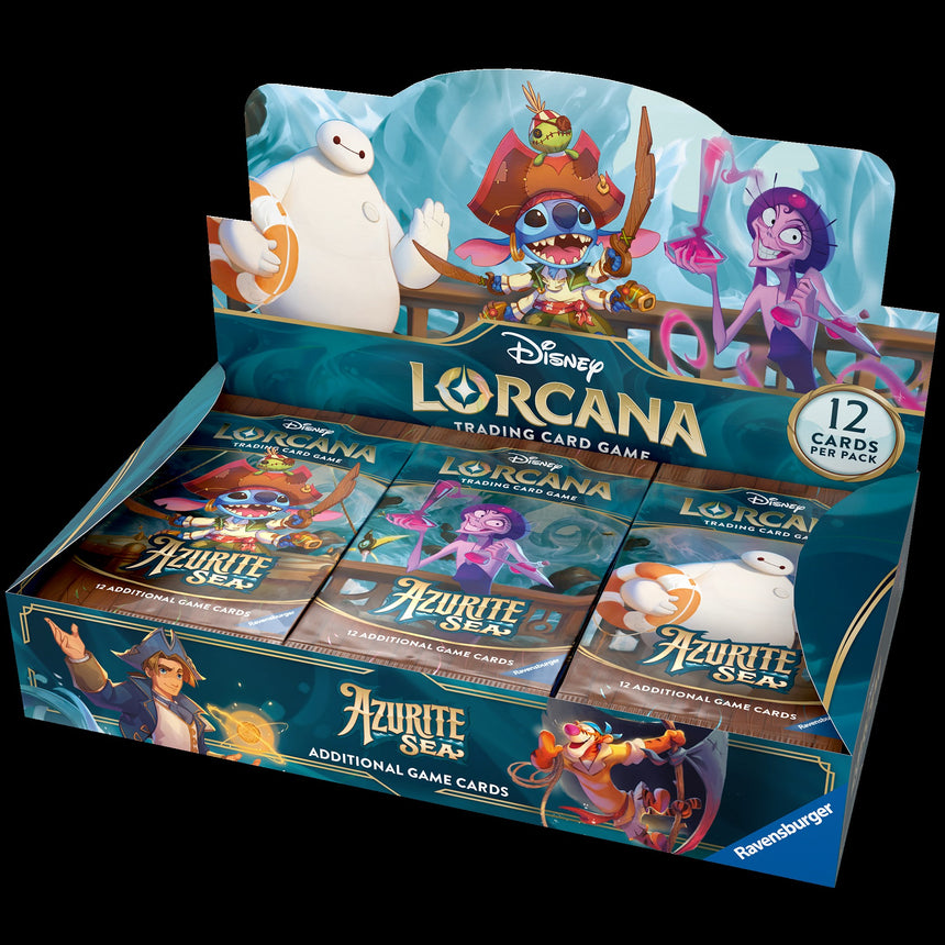 Disney Lorcana TCG: Azurite Sea - Booster Display (24) BAM Cards Disney Lorcana TCG: Azurite Sea - Booster Display (24) BAM Cards