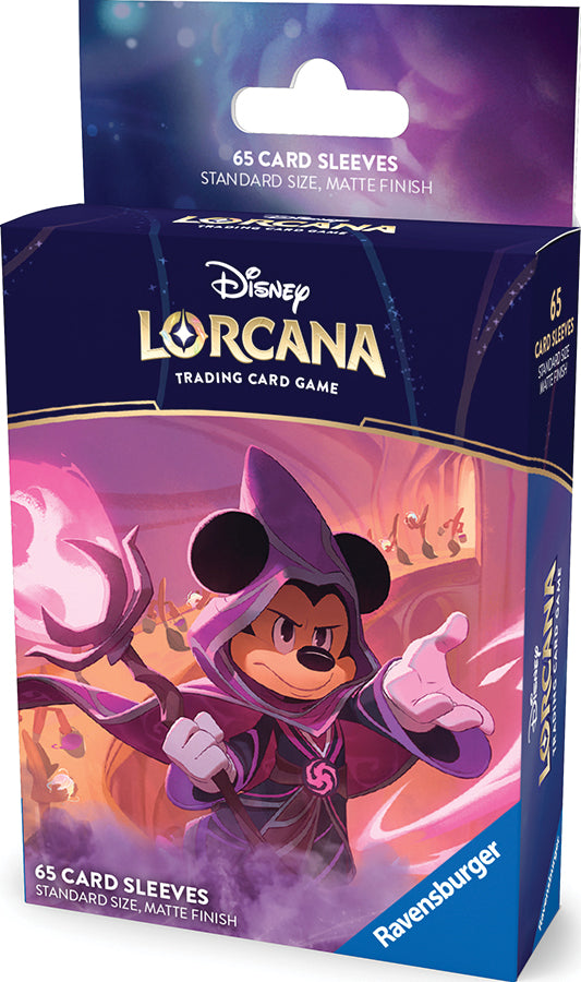 Lorcana: Reign of Jafar- Mickey Mouse, Wayward Sorcerer Card Sleeves Lorcana: Reign of Jafar- Mickey Mouse, Wayward Sorcerer Card Sleeves
