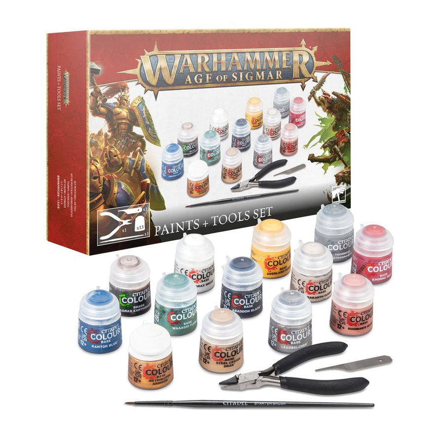 Warhammer Age of Sigmar: Warhammer Age of Sigmar - Paints + Tools Set