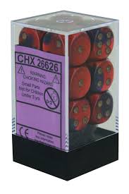 Gemini: 16mm D6 Purple Red/Gold (12)