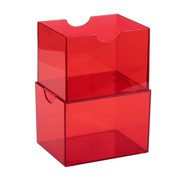 Dragon Shield Deckbox: 100+ Strongbox- Clear Red