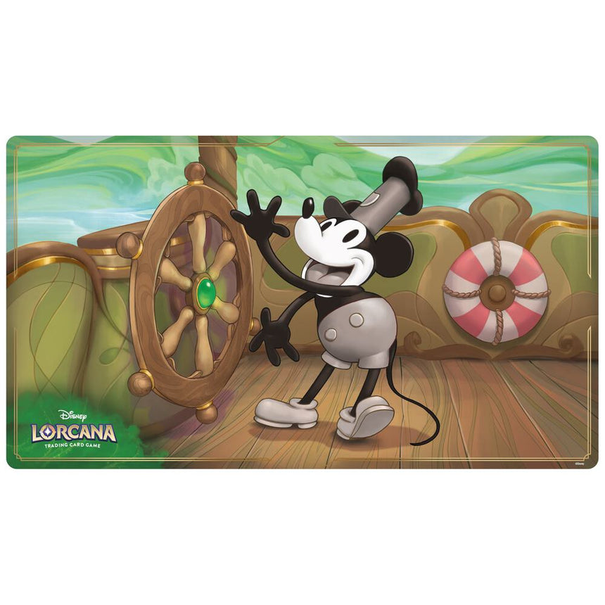 Disney Lorcana TCG: Rise of the Floodborn Neoprene Mat - Steamboat Willie Disney Lorcana TCG: Rise of the Floodborn Neoprene Mat - Steamboat Willie