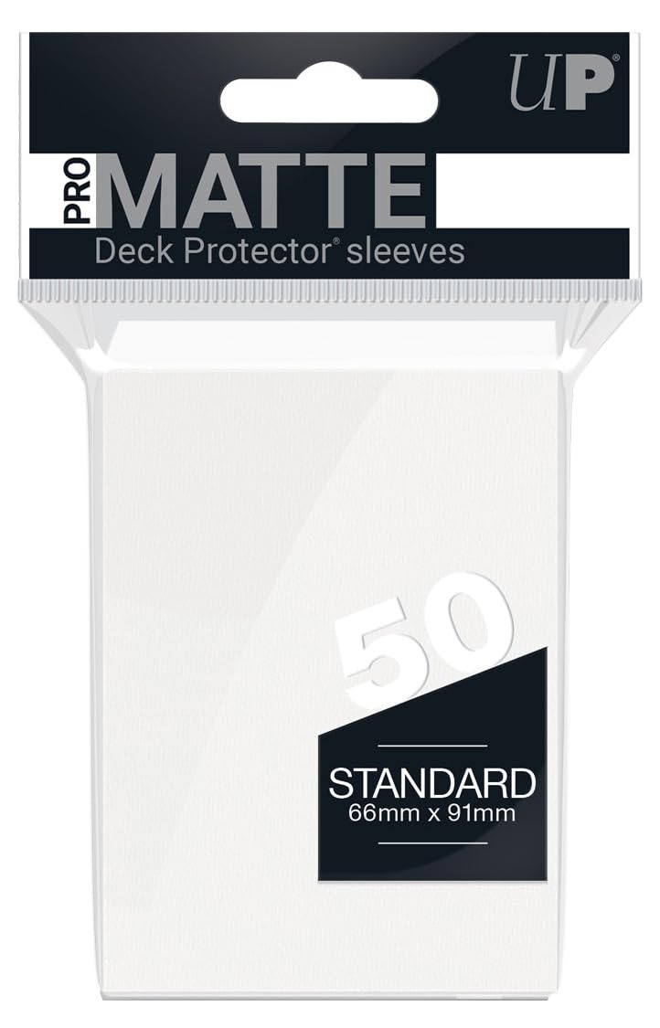 UltraPro Pro-Matte Standard Deck Protector Sleeves - 50ct - White Matte