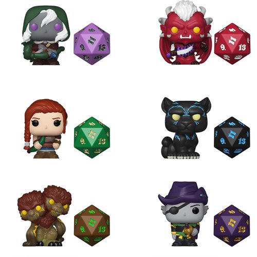 Dungeons and Dragons Funko Bitty Pop! Mini-Figure and Dice Random 4-Pack