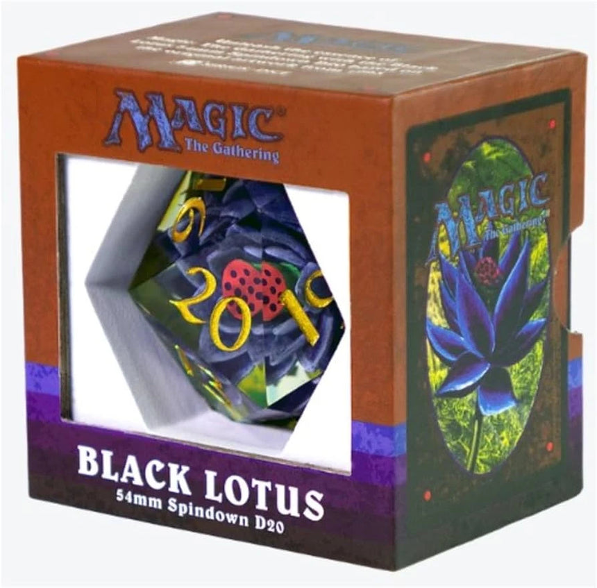 Sirius Dice 54mm Spindown D20 Black Lotus