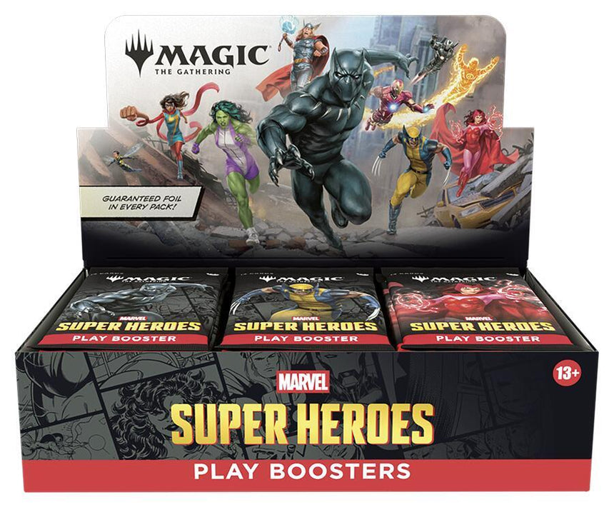 Magic the Gathering CCG: Universes Beyond - Marvel Super Heroes Play Booster Display