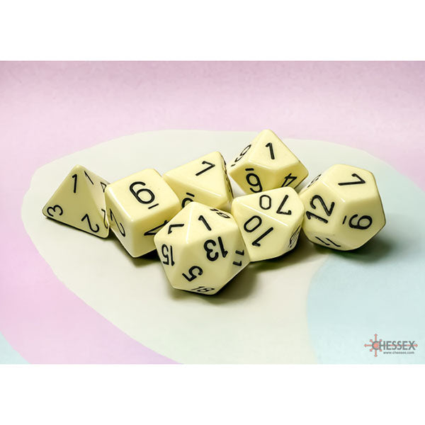 7-Die Set Opaque: Pastel Yellow/Black