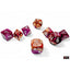 7-Die Set Gemini: Copper-Purple/White (+bonus die)(Lab Dice 9)