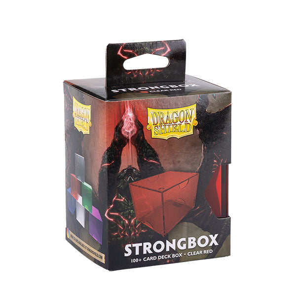 Dragon Shield Deckbox: 100+ Strongbox- Clear Red