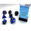 7-Die Set Gemini: Black-Blue/Gold
