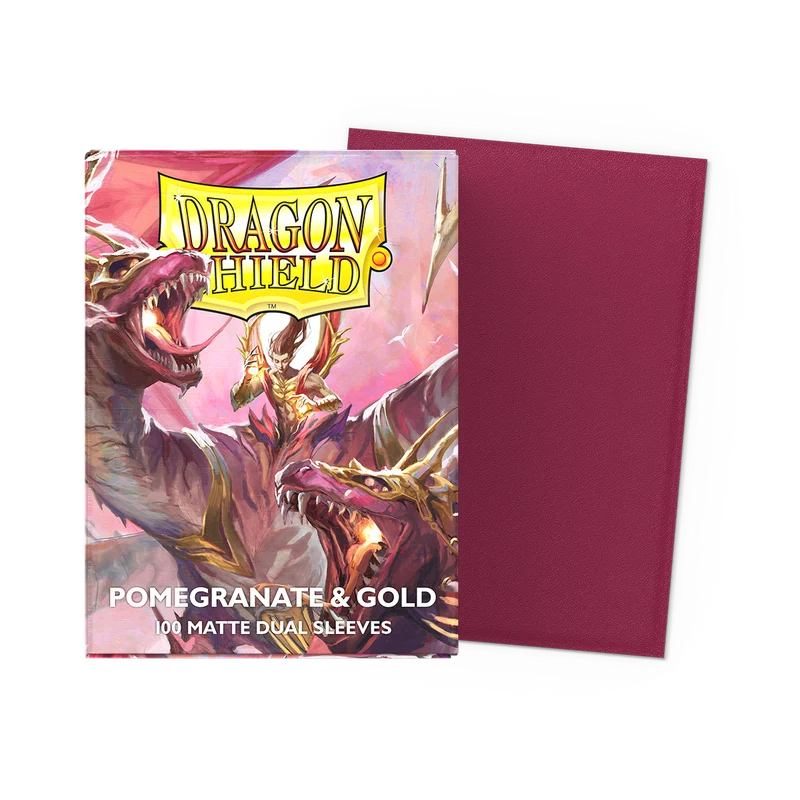 Dragon Shield: Pomegranate & Gold Dual Matte Sleeves