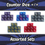 Assorted Counter Dice +/+ (10 Sets)